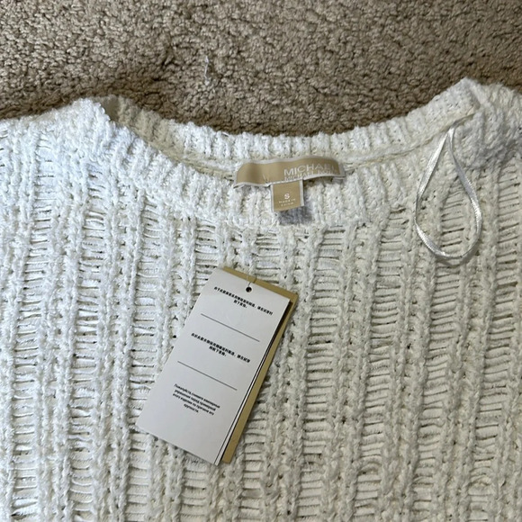 Michael Kors White Scoop Neck Sweater Small NWT - Picture 2 of 6